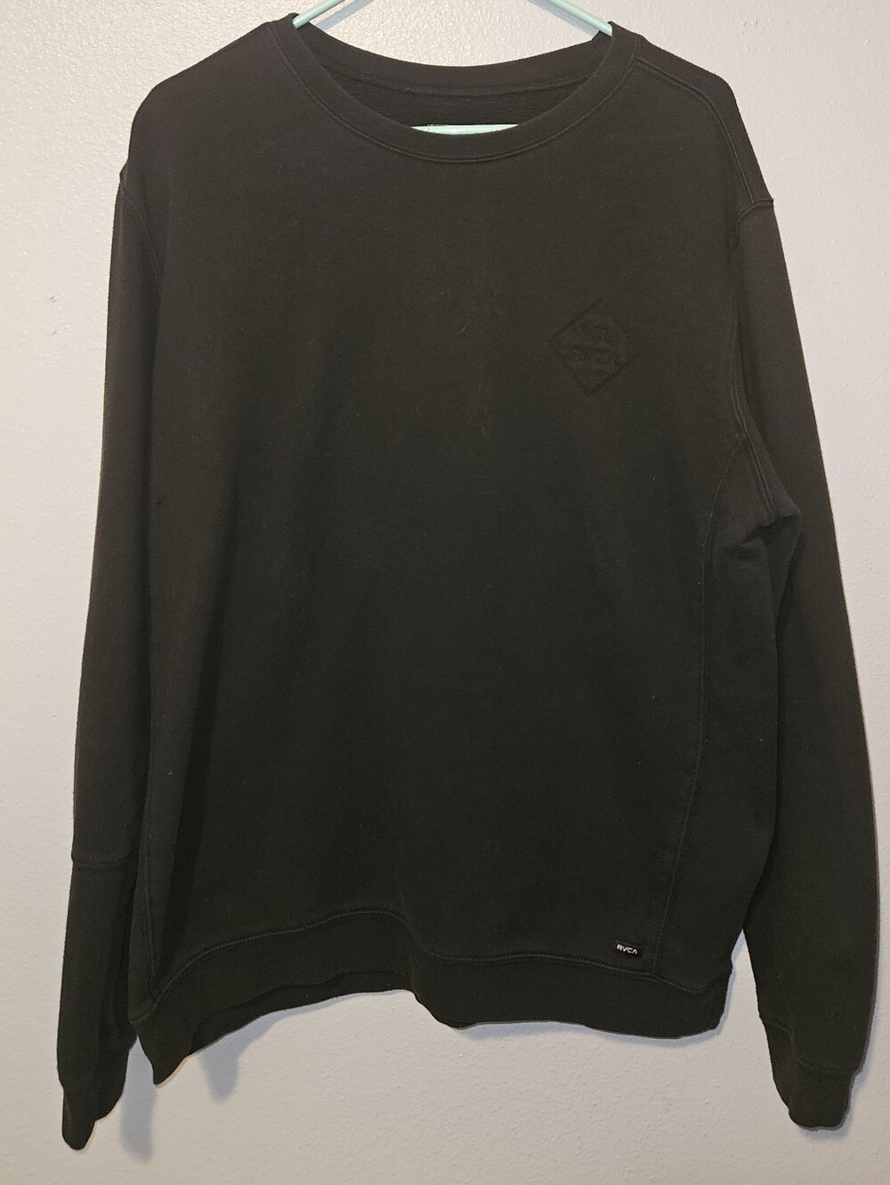 RVCA Men's Black Crewneck Sweatshirt